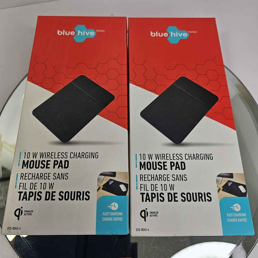 Wireless Charging Mouse Pads 2pcs 10 Watts Fast Charging Phone Qi Apple/Samsung